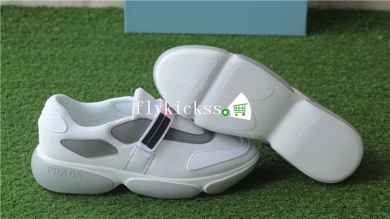 Prada 18SS Cloubust Sneaker Velcro WNS White Pink